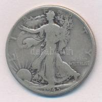 Amerikai Egyesül Államok 1945. 1/2$ Ag Walking Liberty T:3 USA 1945. 1/2 Dollar Ag Walking Liberty C:F Krause KM#142