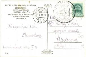 1940 Szatmárnémeti, Satu Mare; bevonulás, Horthy Miklós, Teleki Pál, Hóman Bálint, Reményi-Schneller...