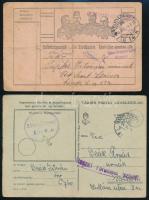 1916, 1944 Tábori postai levelezőlapok, 2 db