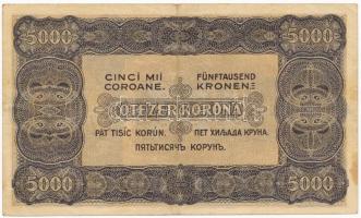 1923. 5000K "Magyar Pénzjegynyomda Rt. Budapest" T:III kis fo