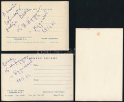 cca 1950 Irina Bugrimova (1910-2001) oroszlán szelídítő magyarországi látogatása, 3 db fotólap, 2 db...