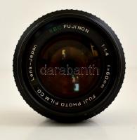 Fuji EBC Fujinon 50mm f/1.4 objektív, M42 csatlakozással, belül gombás lencsékkel, Hoya Skylight szű...