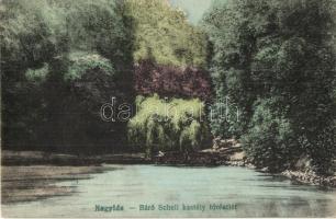 Nagyida, Velká Ida; Báró Schell kastély tó részlete / castle garden, lake (EK)