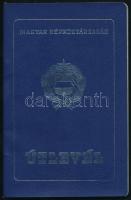 1984 Magyar útlevél német, belga, stb. vízumokkal, bejegyzésekkel