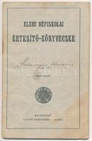 1917-1931 Elemi népiskolai értesítő könyvecske és elemei népiskolai bizonyítvány, 2 db