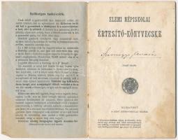 1917-1931 Elemi népiskolai értesítő könyvecske és elemei népiskolai bizonyítvány, 2 db