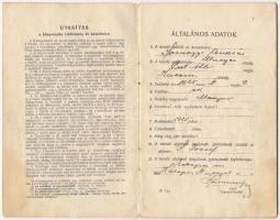 1917-1931 Elemi népiskolai értesítő könyvecske és elemei népiskolai bizonyítvány, 2 db