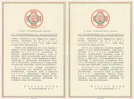 ~1930. A Magyar Bank és Kereskedelmi R.T. tájékoztatója az Új Vöröskereszt-Sorsjegyek jegyzésével kapcsolatban (4x) T:I
