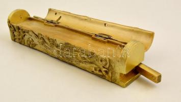 Buddhás füstölőtartó, festett műgyanta?, h:27,5 cm