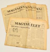 1961-1962 Emigráns folyóiratok, a kanadai Magyar Élet 5 száma, és a Buenos Aires-i Délamerikai Magyarság 2 száma, összesen 5 db, változó állapotban.
