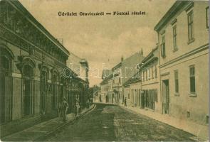 Oravicabánya, Oravita; Fő utca, Rudolf Goldstein üzlete. W. L. 1200. / main street, shops (EK)