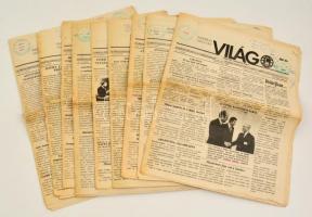 1976 Emigráns folyóirat az Amerikai Magyar Világ 9 száma, intézményi bélyegzőkkel, változó állapotban.