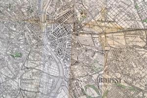 Budapest és környékének katonai térképe, 51×53 cm