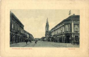 Pancsova, Pancevo; Almási út, Tyirilov üzlete. W. L. Bp. 950. / street view, shops (EK)