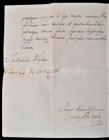 1802 Prileszky Károly (1756-1818) a hétszemélyes tábla bírája, alnádor latin nyelvű levele bellusi B...