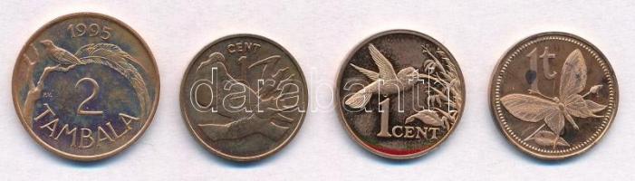 Vegyes. Trinidad és Tobago 1974. 1c + Pápua Új-Guinea 1978. 1t + Kiribati 1992. 1c + Malawi 1995. 2t...