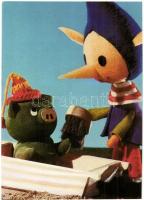 3 db MODERN motívumlap a Mazsola magyar televíziós bábfilmsorozatból / 3 modern motive postcards fro...