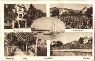 Balaton (Révfülöp, Zamárdi, Balatonalmádi) - 4 db régi képeslap / 4 pre-1945 postcards