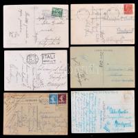 cca 1926-1937 Sebes Gusztáv labdarúgó, kapitány részére küldött 6 db levelezőlap