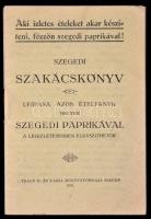 1933 Szegedi szakácskönyv, leírása azon ételeknek, melyek szegedi paprikával a legízletesebben elkészíthetők, 5 nyelven, 40p
