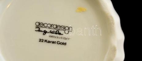 Decordesign bonbonier, jelzett, aranyozott, hibátlan, m: 13 cm
