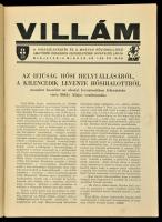1944 a Villám, a híradó leventék és a MRAOE hivatalos lapja 1. évf. 3. és 8. lapszáma, érdekes íráso...