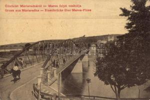 Máriaradna, Radna; Maros folyó vashídja. 3018. / Eisenbrücke über Maros-Fluss / Mures river bridge (EK)