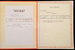 cca 1930 Magyar Királyi Posta díszes távirat, 2 db, 25x18,5 cm