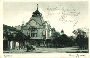 1928 Gödöllő, Ferenc József tér, szekér