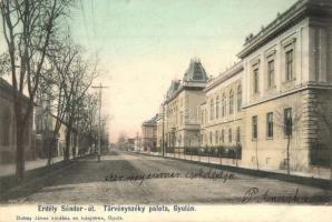1906 Gyula, Erdélyi Sándor út, Törvényszéki palota. Dobay János kiadása