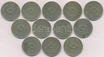 ~1990. "Magyar Kaszinók" fém zseton (12x) T:2,2-