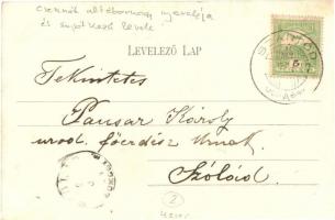 Balatonföldvár, Csesznák altábornagy nyaralója és sjaát kezű levele. Erdényi Ignácz kiadása