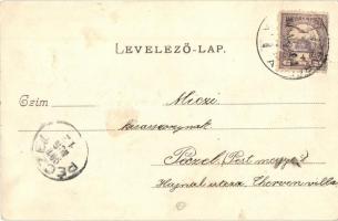 1901 Balatonfüred, "Balaton" vitorlás. Köves és Boros kiadása (Rb)