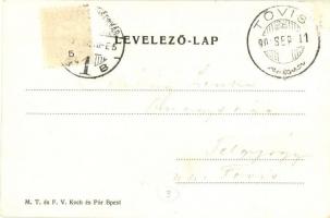 1901 Székesfehérvár, Kossuth utca, gyógyszertár, Kölcsönös üzlete, "Lefelé hajtani tilos" ...