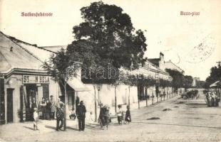 1907 Székesfehérvár, Búza piac, Stein Béla bor és sör üzlete