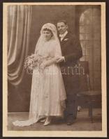cca 1925-1931 Képek a Weber-család életéből: esküvői fotó, életképek, csoportképek, 5 db nagyméretű ...