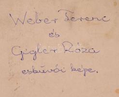 cca 1925-1931 Képek a Weber-család életéből: esküvői fotó, életképek, csoportképek, 5 db nagyméretű ...