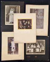cca 1925-1931 Képek a Weber-család életéből: esküvői fotó, életképek, csoportképek, 5 db nagyméretű ...