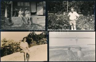 cca 1923-1970 Vegyes fotó tétel: családi életképek, nyaralás, gyermekfotók, csoportképek, stb., összesen 126 db, egy részük feliratozva, kb. 9×14 cm