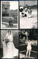 cca 1923-1970 Vegyes fotó tétel: családi életképek, nyaralás, gyermekfotók, csoportképek, stb., össz...