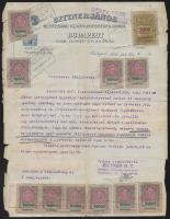 1924 Bittner János Hentesárú különlegességek gyárának kérelme 245.000K okmánybélyeggel