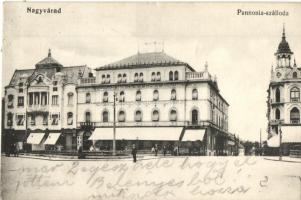 Nagyvárad, Oradea; Pannonia szálloda, Uránia mozi, üzletek / hotel, cinema, shops