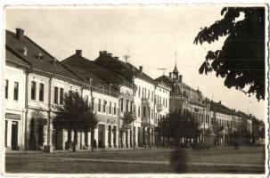1940 Naszód, Nasaud; Fő utca, Wunsch, Steinberger üzlete / main street, shops. photo (EK)