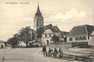 Szászveresmart, Rothbach, Rotbav; Kirchenkastell / Erődtemplom. Jos. Schuller & S. Fotogr. H. Zeidner kiadása / castle church