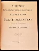 1895 A "Hermes" Magyar Általános Váltóüzlet Rt. igazgatóságának üzleti jelentése az 1894. ...