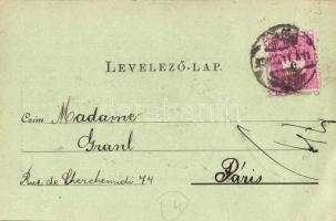 1903 Pápa, zsinagóga, Piac tér, Kis Tivadar Art Nouveau képeslapja (EK)