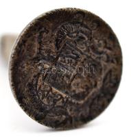 Réz pecsétnyomó családi címerrel, d: 2,5 cm