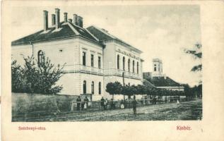 1922 Kisbér, Széchenyi utca, Tiszti Kaszinó Szálloda (ma polgármesteri hivatal), Özv. Haslinger Mórné kiadása + hármas bélyegzés