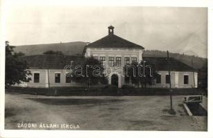 1943 Zágon, Zagon; Állami iskola / school. photo