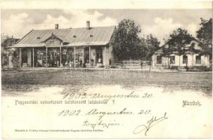 1903 Mándok, Fogyasztási szövetkezet és az üzletvezető lakása. Mándok és Vidéke községi hitelszövetkezet fogyasztásitelep kiadása  (EK)